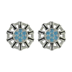 Montana Silversmiths Buck Stitch Flower Button Post Earrings