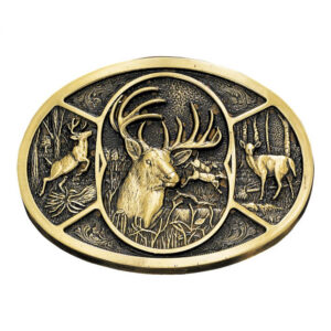 Montana Silversmiths Deer Heritage Belt Buckle
