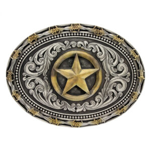Montana Silversmiths Two Tone Lone Star Belt Buckle