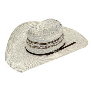 Twister Bangora Western Straw Hat - Ivory/Tan