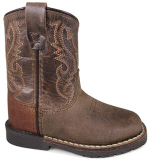 Smoky Mountain Toddler Brown Crackle Cowboy Boots