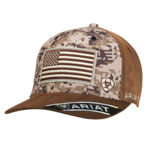 Ariat Digital Camo Flag Ball Cap