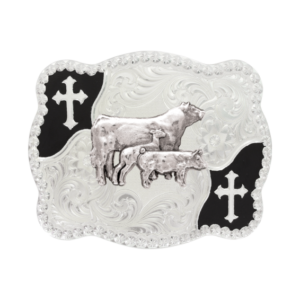 Montana Silversmiths Livestock with Crosses Belt Buckle