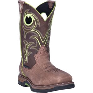 Dan Post Storms Eye Brown Neon Work Boot