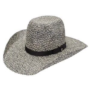 Hooey Del Rio K Black and White Straw Hat