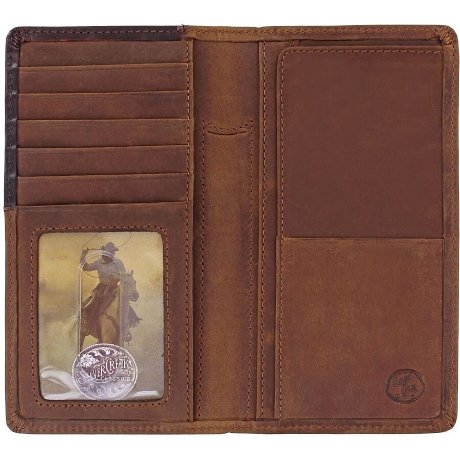 Tooled Buckaroo Leather Rodeo Wallet - Al-Bar Ranch