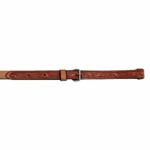 Circle Y Floral Tooled Flank Cinch - Regular Oil
