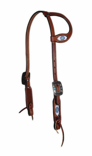 Professional's Choice Beaded Earpiece Headstall - Natural