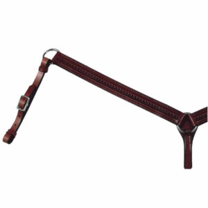 Circle Y Shell Tooling Breast Collar - Walnut