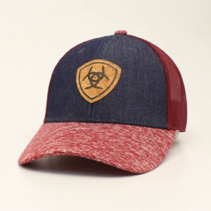 Ariat Heather Red & Denim Front Panel Cap