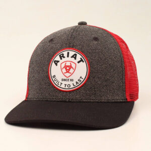 Ariat "Built to Last" Patch Cap - Grey/Red