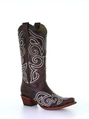 Circle G Embroidered Cowgirl Boots - Brown