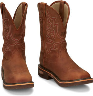 Justin Resistor Cowboy Work Boots - Russet