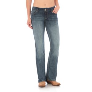 Wrangler Premium Patch Boot Cut Jeans - Blue