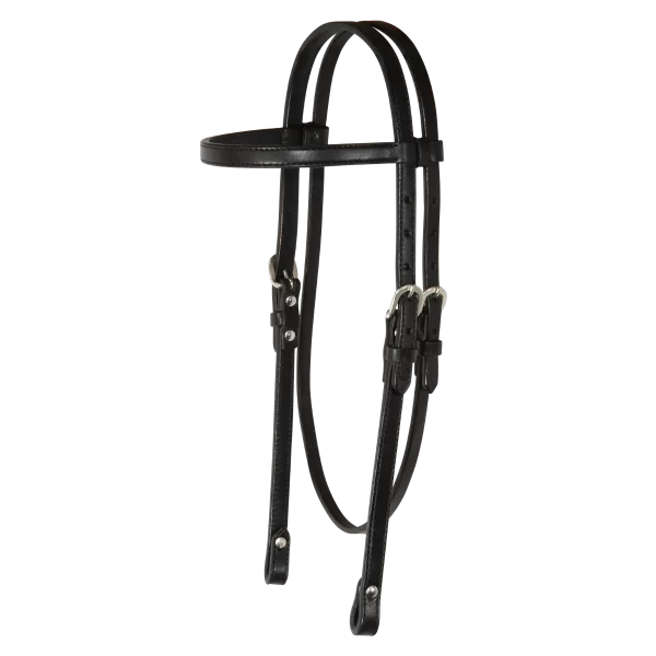 Circle Y Smooth Browband Headstall Black