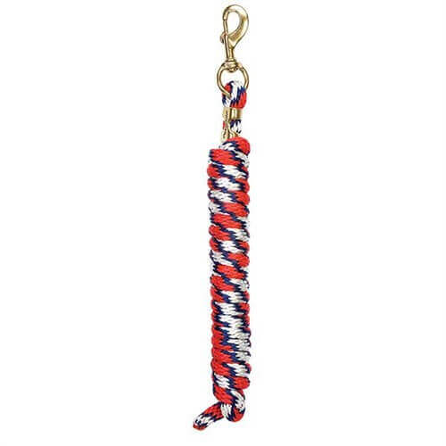 Poly Lead Rope White Navy Red