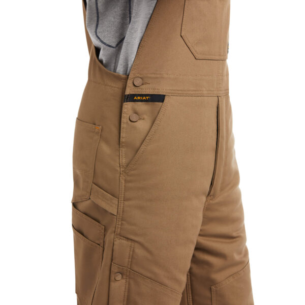 Ariat Rebar Duracanvas™ Stretch Insulated Bib in Khaki Side