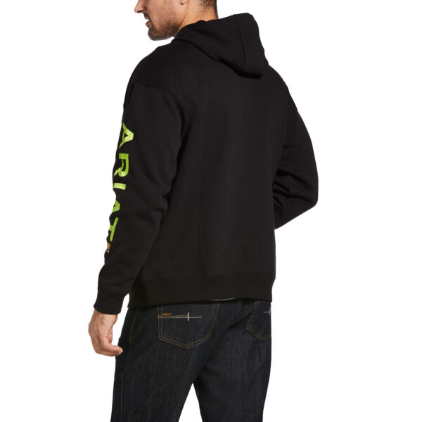 Ariat Rebar Hoodie in Black Back View