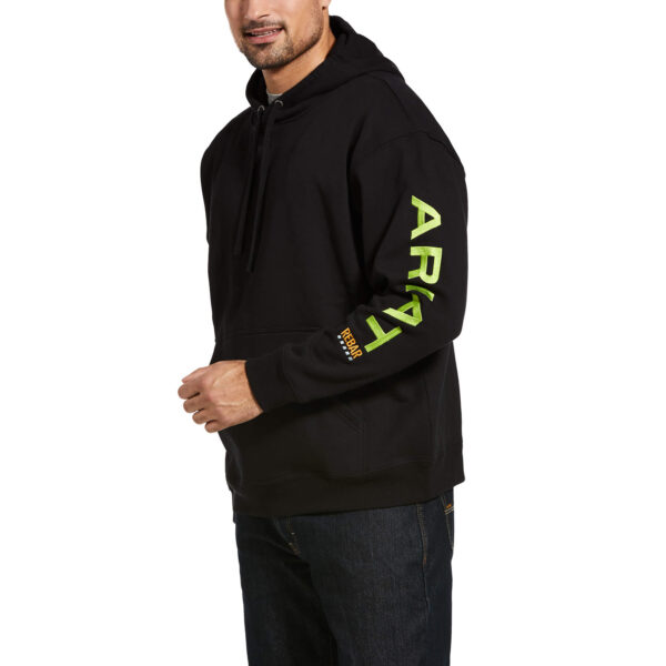 Ariat Rebar Hoodie in Black Front View