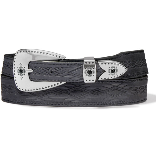 Dakota Black Southwest Leather Belt C51293