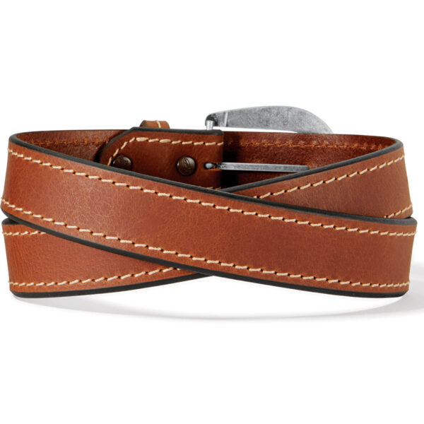 Back view of Dustin leather belt