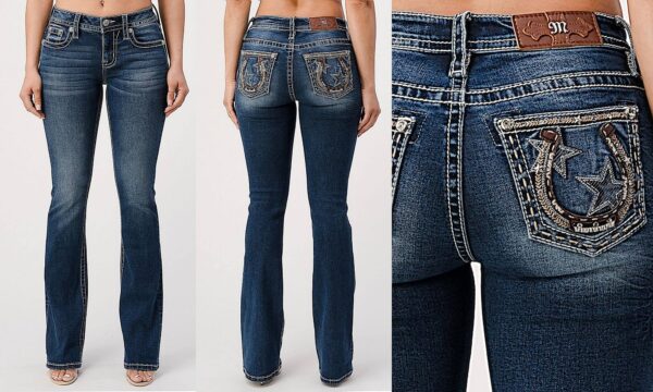 Miss Me Lucky Horseshoe With Star Boot Cut Jean