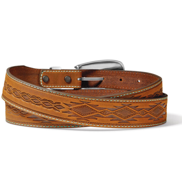 Tony Lama Dakota leather belt back side