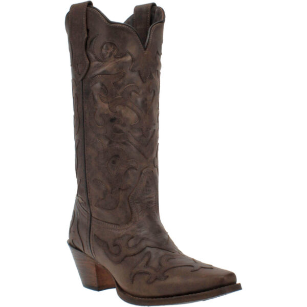 Laredo Colbie Brown Cowgirl Boot with Overlay