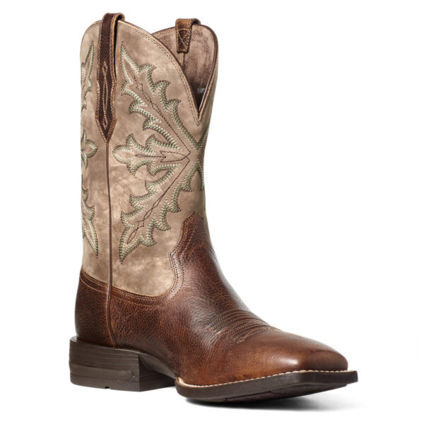 Ariat Qualifier Shock Shield Cowboy Boots Angled View