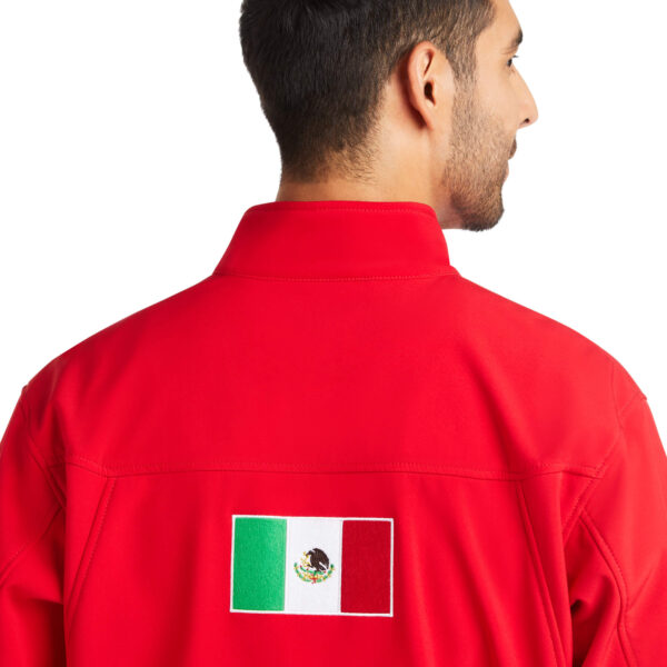 Ariat Red Mexico Team Softshell Jacket Back Detail View