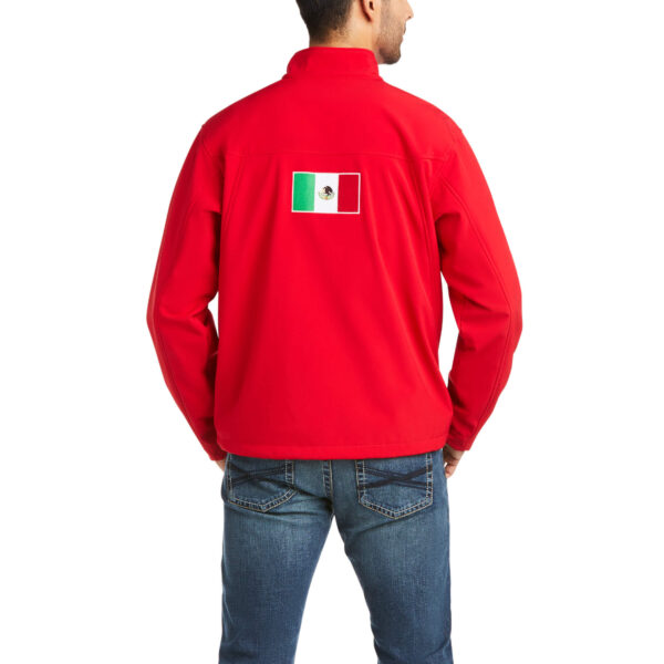 Ariat Red Mexico Team Softshell Jacket Back View