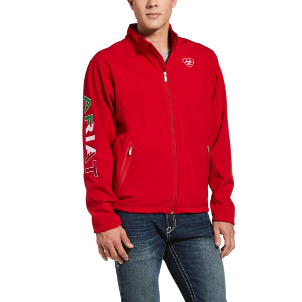 Ariat Red Mexico Team Softshell Jacket Front View