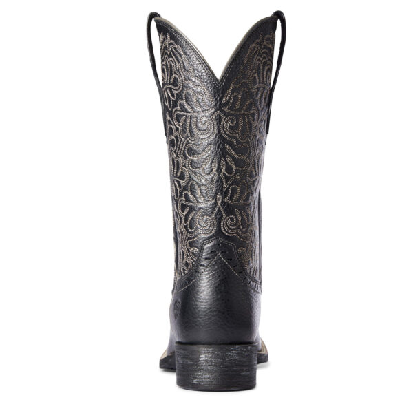Ariat Round Up Remuda Cowgirl Boots in Black Heel View
