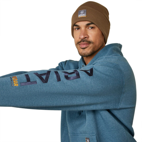 Ariat Rebar Graphic Hoodie Sleeve indigo