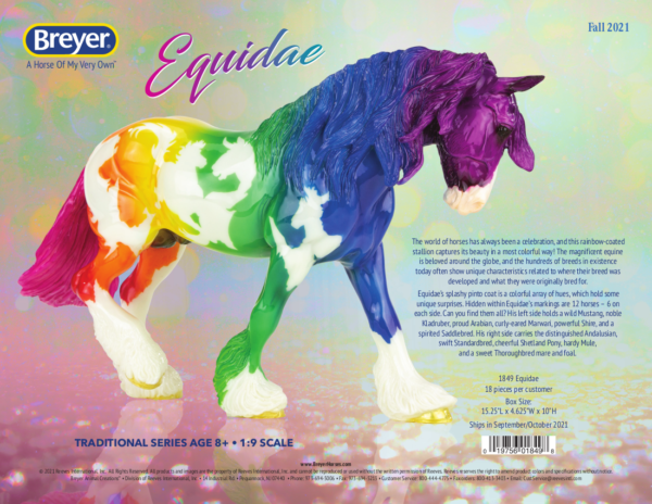 Breyer Equidae Decorator Rainbow Model Horse