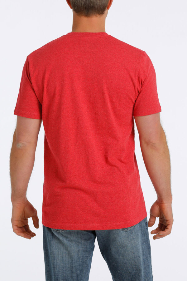Cinch Heather Red Logo Tee Back View