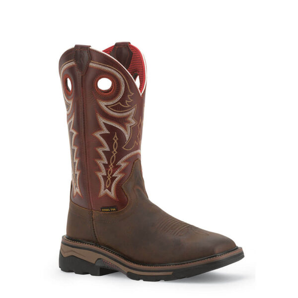 R. Watson Western Work Boot Adobe Brown Buffalo