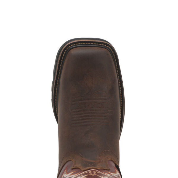 R. Watson Western Work Boot Adobe Brown Buffalo Toe