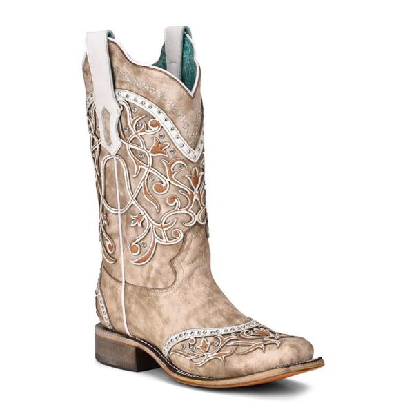 Corral Ivory Overlay Cowgirl Boot