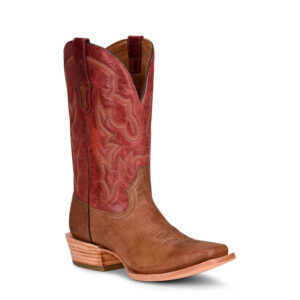 Corral Tan & Red Cowboy Boot