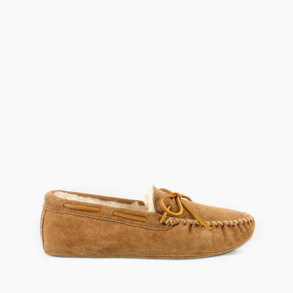 Mens Minnetonka Sheepskin Softsol Moc Side