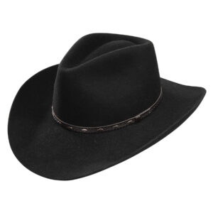 Resistol Briscoe 3X Black Wool Felt Cowboy Hat