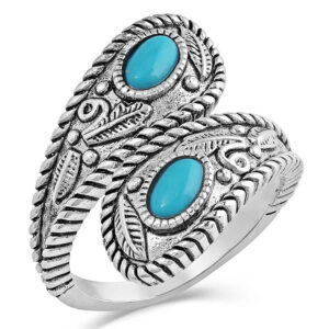 Balancing the Whole Turquoise Open Ring