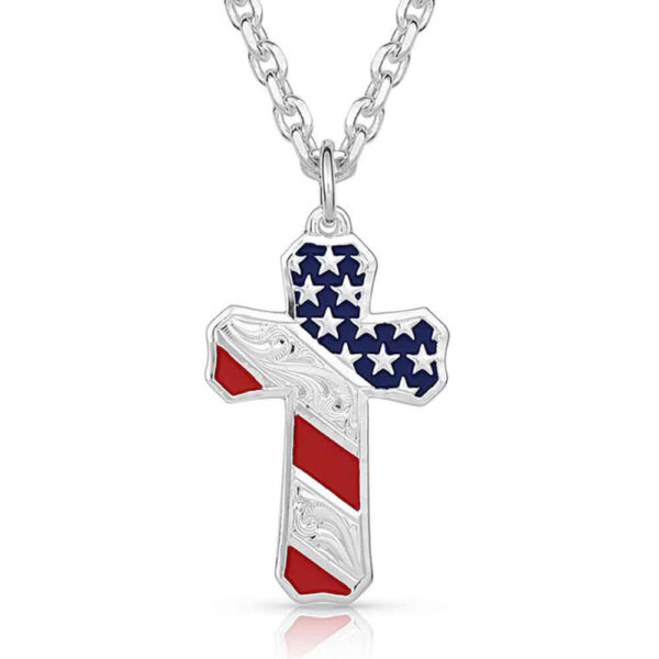 Born in the USA Patriotic Necklace