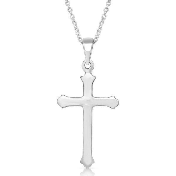 Delicate Cuts Cross Necklace Back