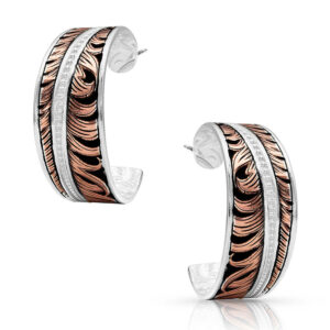 Montana Silversmiths - Hope's Feather Hoop Earrings
