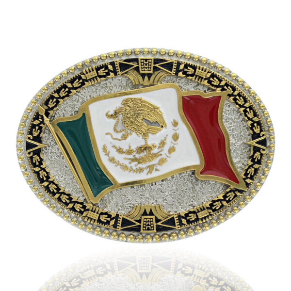 Montana Silversmiths Mexican Flag Buckle