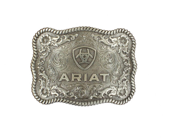 Ariat Antique Silver Rectangle Belt Buckle