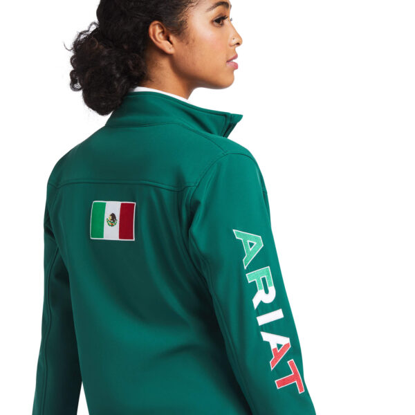 Ariat Verde Team Softshell Mexico Jacket Back Detail