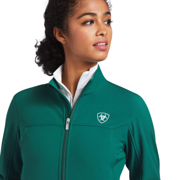 Ariat Verde Team Softshell Mexico Jacket Front Detail